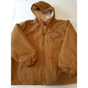 Dickies Shearling Insulated Cotton Canvas Jacket Hooded Zip Up Men's 3X